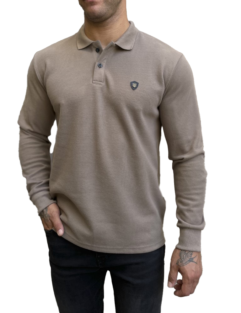 Everbest Ανδρική πούρο Polo μακρυμάνικη μπλούζα Plus size 251032P φωτογραφία
